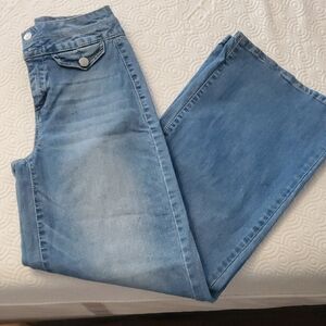 Blue Spice Light Blue Wide Leg Denim Jeans